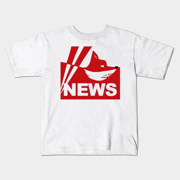 "Fox" News Kids T-Shirt by InsomniackDesigns